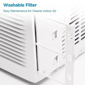 Midea 6,000 BTU Easy Cool Electronic Window Air Conditioner with Remote Control, White