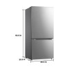 Midea 18.7 Cu. Ft. Stainless Bottom Mount Freezer Refrigerator