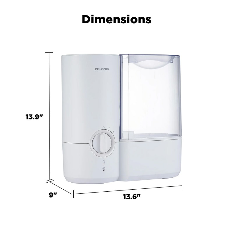 ~ Reach Us For Pallet Pricing ~ Pelonis 1.2 Gallon Warm Mist Humidifier, White