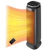 Pelonis 23" Tower Heater, Ceramic, Fan-Forced, Timer, Portable, Quiet, Black