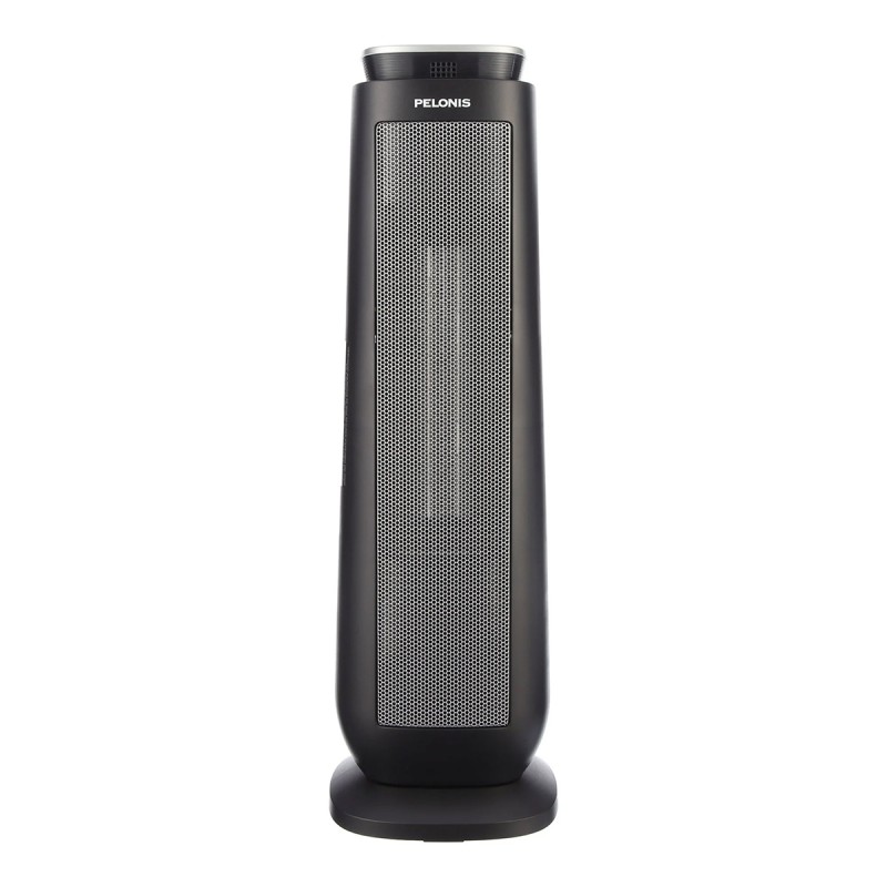 Pelonis 23" Tower Heater, Ceramic, Fan-Forced, Timer, Portable, Quiet, Black