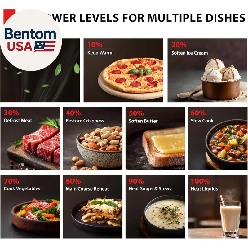 Toshiba ML-EM09PA(BS) Small Microwave Oven with 6 Auto Menus, Mute Function & Child Lock