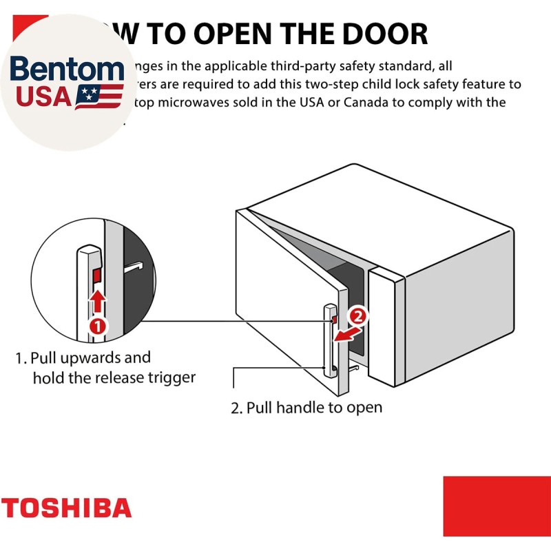 Toshiba ML-EM09PA(BS) Small Microwave Oven with 6 Auto Menus, Mute Function & Child Lock