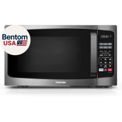 Toshiba ML-EM09PA(BS) Small Microwave Oven with 6 Auto Menus, Mute Function & Child Lock