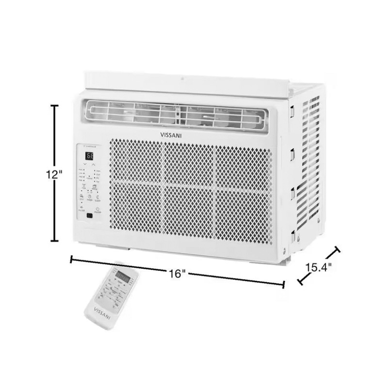 Vissani 5000 BTU 115V Window Air Conditioner for 150 sq. ft. Rooms, White