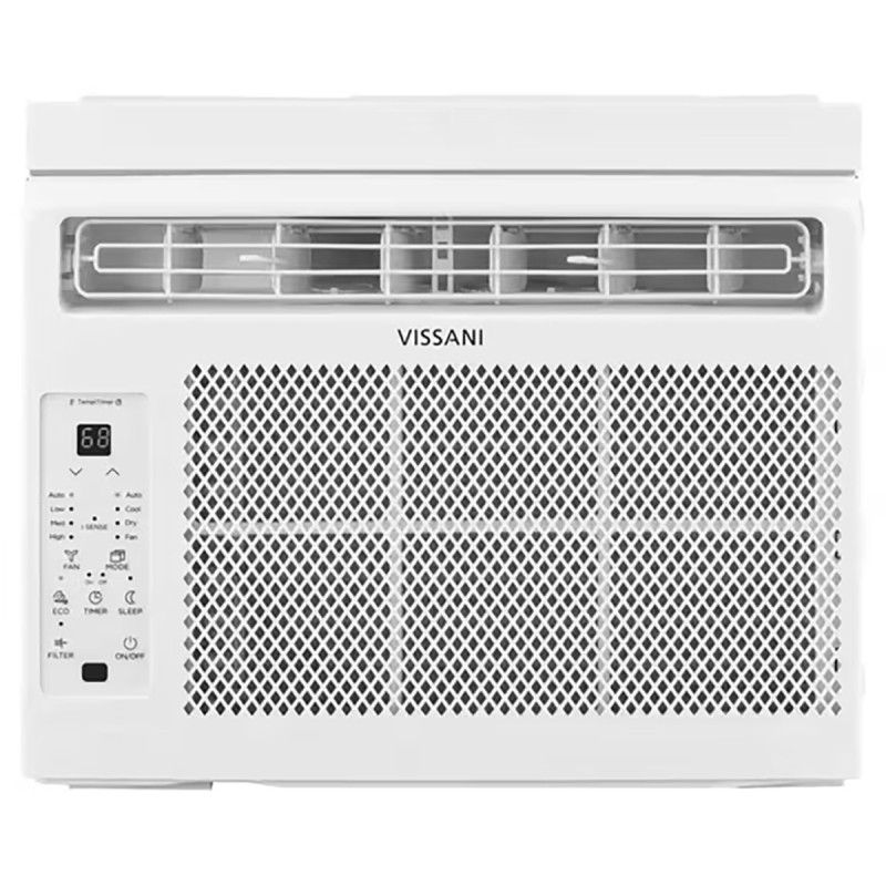 Vissani 5000 BTU 115V Window Air Conditioner for 150 sq. ft. Rooms, White
