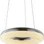 Decor Therapy Sugar Sand LED Donut Pendant Light In Beige and Chrome
