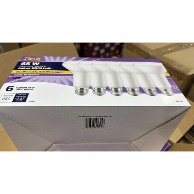 Do it BR30 65W Equivalent Soft White Medium LED Floodlight Light Bulb Title 20