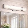 Kichler Ebson 1-Light 5.12-in Chrome Cylinder LED Vanity Light