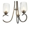 Kichler Chesterlyn 3-Light Vintage Tuscan Ribbed Glass Shaded Chandelier