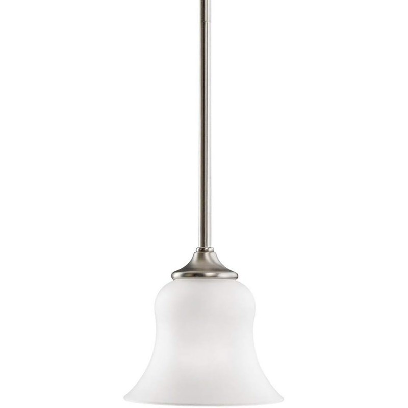 Kichler 3584NI Wedgeport Mini Pendant 1-Light, Brushed Nickel