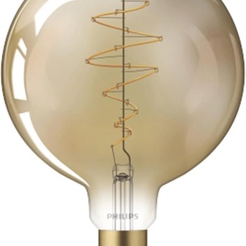 Philips 40W Equivalent Amber G63 Medium Dimmable LED Decorative Light Bulb