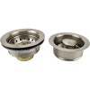 Keeney Double Bowl Kitchen Sink Strainer and Garbage Disposal Flange Set, Brushed Nickel