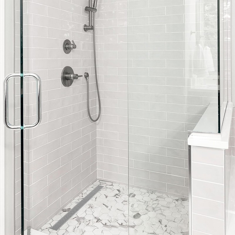 Oatey Designline 32 in. Stainless Steel Linear Shower Drain Wedge Wire Grate