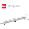 Oatey Designline 32 in. Stainless Steel Linear Shower Drain Wedge Wire Grate