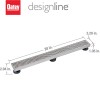 Oatey Designline 28 in. Stainless Steel Linear Shower Drain Wave Grate