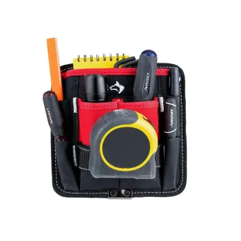 Husky 7 in. 3-Pocket Clip On Tool Belt Pouch