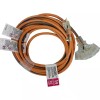 RIDGID 25 ft. 14/3 Multi-Outlet Extension Cord, Orange and Gray