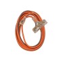 RIDGID 25 ft. 14/3 Multi-Outlet Extension Cord, Orange and Gray