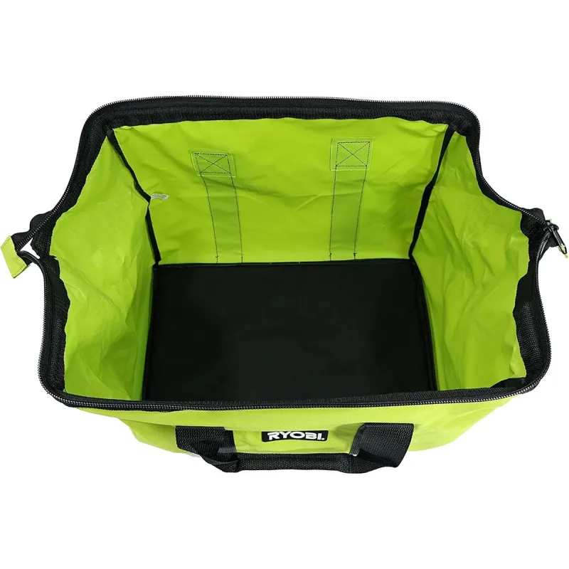 RYOBI Contractor Canvas Tool Bag Large Green Black Soft Side