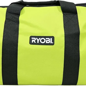 RYOBI Contractor Canvas Tool Bag Large Green Black Soft Side