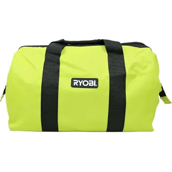 RYOBI Contractor Canvas Tool Bag Large Green Black Soft Side