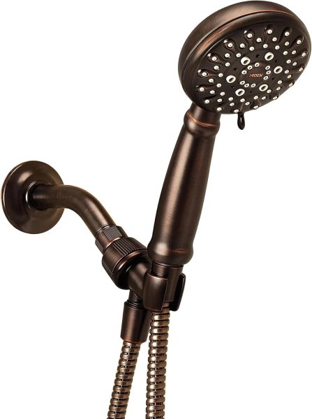 Moen Banbury 5-Spray 4-In Hand Shower with Hose and Bracket - 23046BRB - Bronze