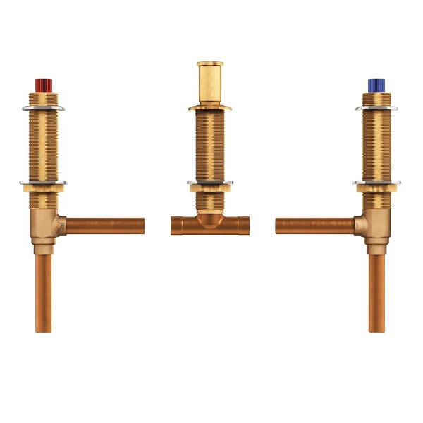 Moen Brass Two Handle 3-Hole Roman Tub Valve Adjustable 1/2-Inch CC Connection, 4792