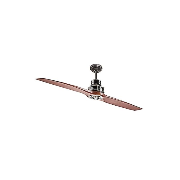 Kichler Lighting 56-in Satin Black with Antique Pewter Accents Downrod Mount
