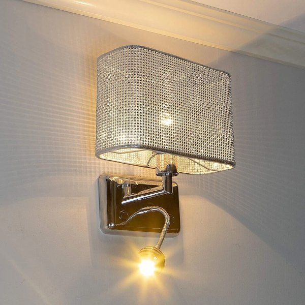 Decor Therapy WL1161 Amet 2 Light Vanity Fixture, Chrome