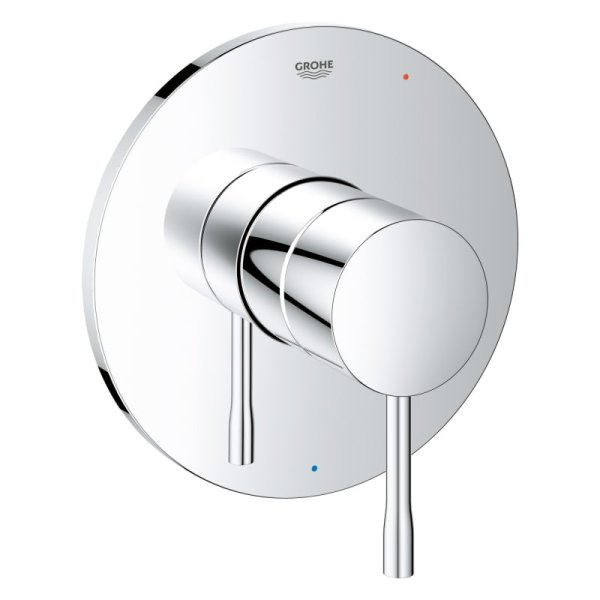 Grohe 14472000 Essence Pressure Balance Shower Valve Trim Kit Chrome w/ Handle -  Starlight Chrome