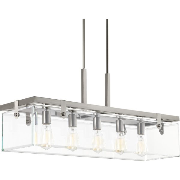 Progress Lighting Glayse 36 Inch 5 Light Linear Suspension Light P400116-009