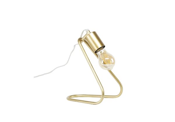 Silverwood Shuyler Exposed Bulb Angled Gold Table Lamp