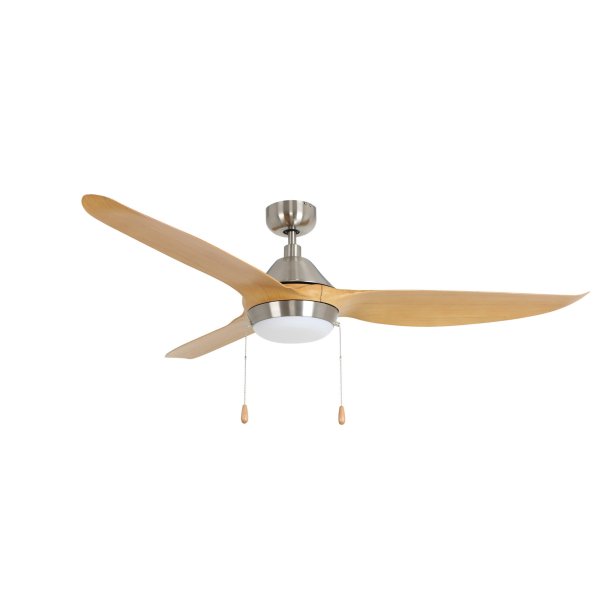 Colibri 60" 3 Blade Indoor Integrated (Brushed Nickel / Natural Maple)