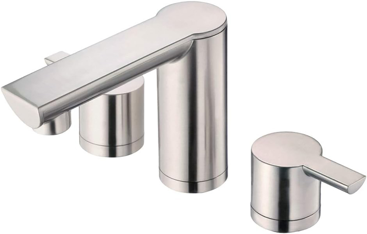 Danze DH301677BN Adonis Widespread Bathroom Faucet with Metal Touch-Down Drain Brushed Nickel