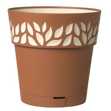 LEAF POT 5.9" TERRACOTTA BOX