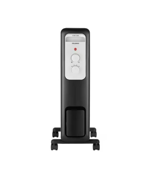 Pelonis 1,500-Watt Oil-Filled Radiant Electric Space Heater with Thermostat