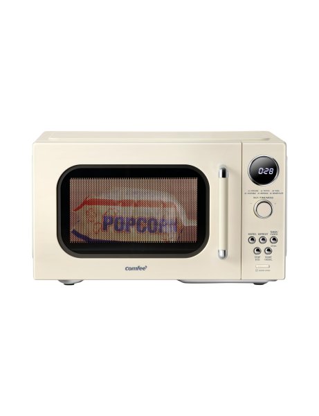 COMFEE' Retro Microwave Oven, 0.9 Cu.Ft 900W Countertop, Apricot, CMO-MMP02AA(AT)