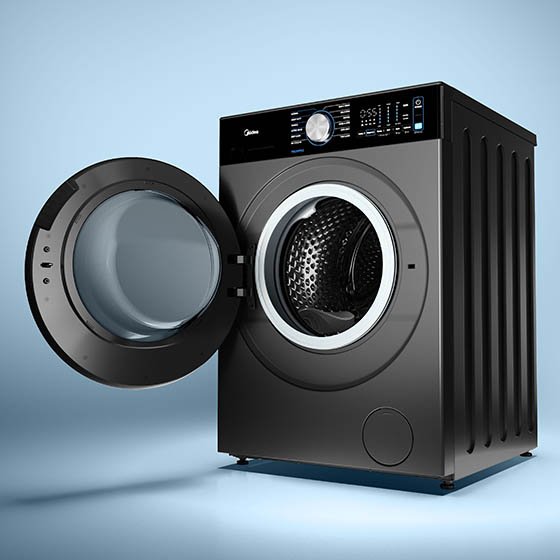 Midea 2.7 cu. ft. Compact Front Load Washer (Charcoal Grey) MLHW27S7BCG
