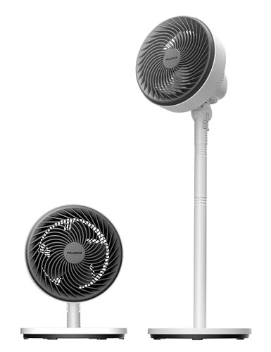PELONIS 7-Inch Air Circulator Fan for Bedroom, 75°+90° Oscillation, White PSFAS07M2ABK