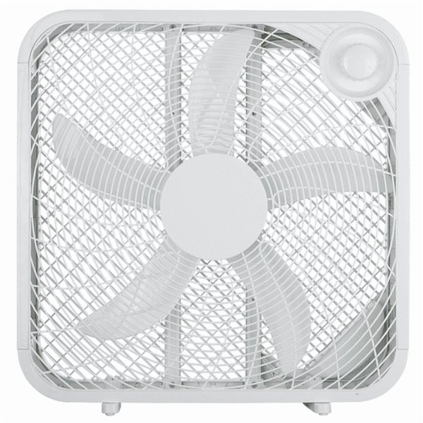 Mainstays 20 in White Box Fan with 3-Speed Control, Easy-Carry Handle, FB50-16HWV