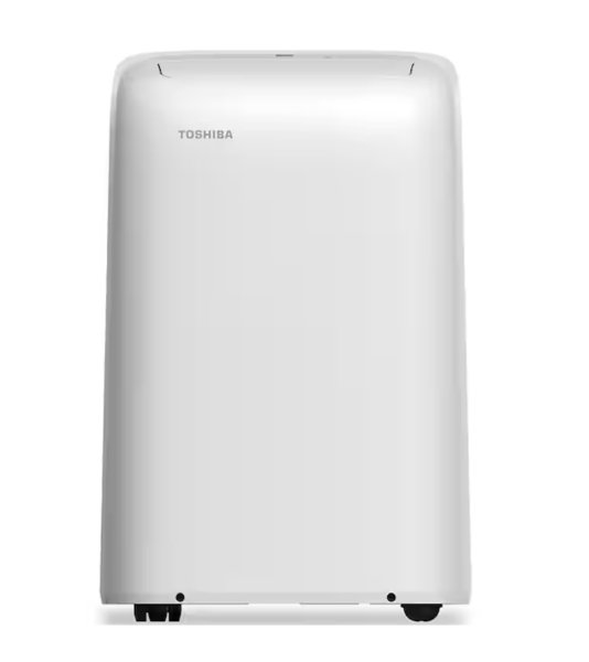 Toshiba 8,000 (DOE) BTU Portable Air Conditioner Cools 350 Sq. Ft. with Dehumidifier and Remote in White