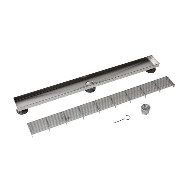 Oatey Designline 28 in. Stainless Steel Linear Shower Drain Wedge Wire Grate