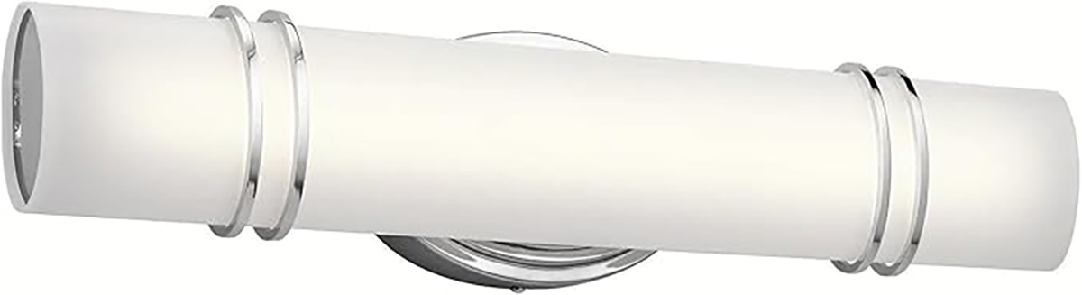 Kichler Ebson 1-Light 5.12-in Chrome Cylinder LED Vanity Light