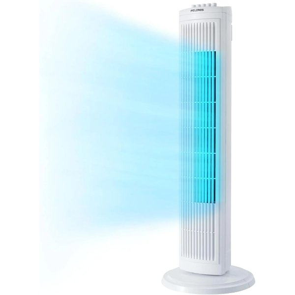 Pelonis 30" 3-Speed Timer and Carry Handle Oscillating Tower Fan