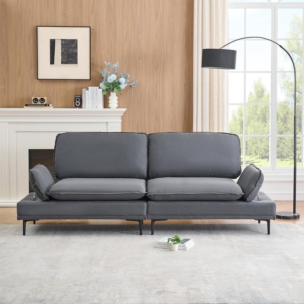 Cotton Linen in deep Grey Tones, Specially Woven for Offices, Apartments and Living Rooms. Elegant Choice, Easily Light up Your Living Space