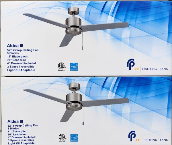 RP Lighting Aldea III 52-Inch 3 Blade Indoor Ceiling Fan