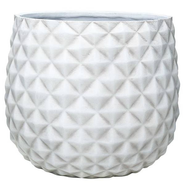 Ames True Temper 12" White Cream Pineapple Planter Pot