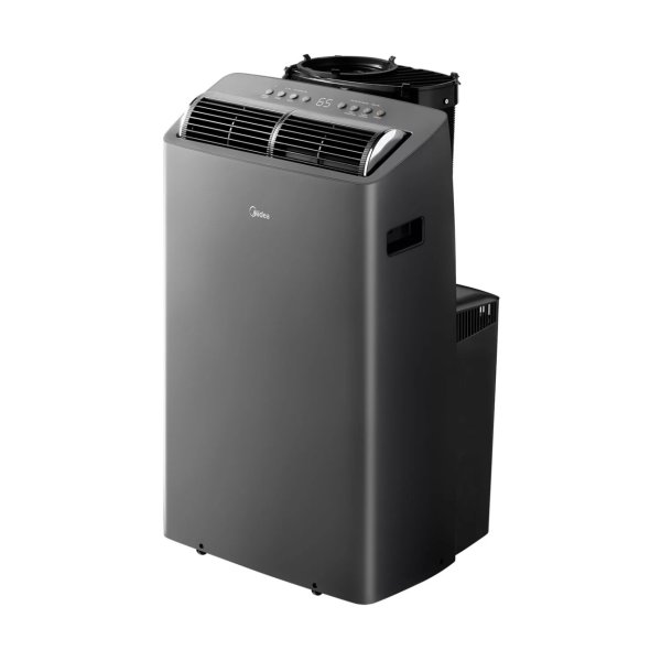 Midea 10 000 BTU Portable Air Conditioner  3-in-1 Dehumidifier  Ventilate  Cool  Quiet  Wi-Fi and Alexa  Gray
