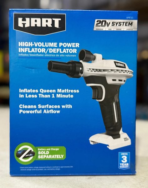 HART 20V High Volume Inflator/Deflator -HPIF33 (Tool-Only)